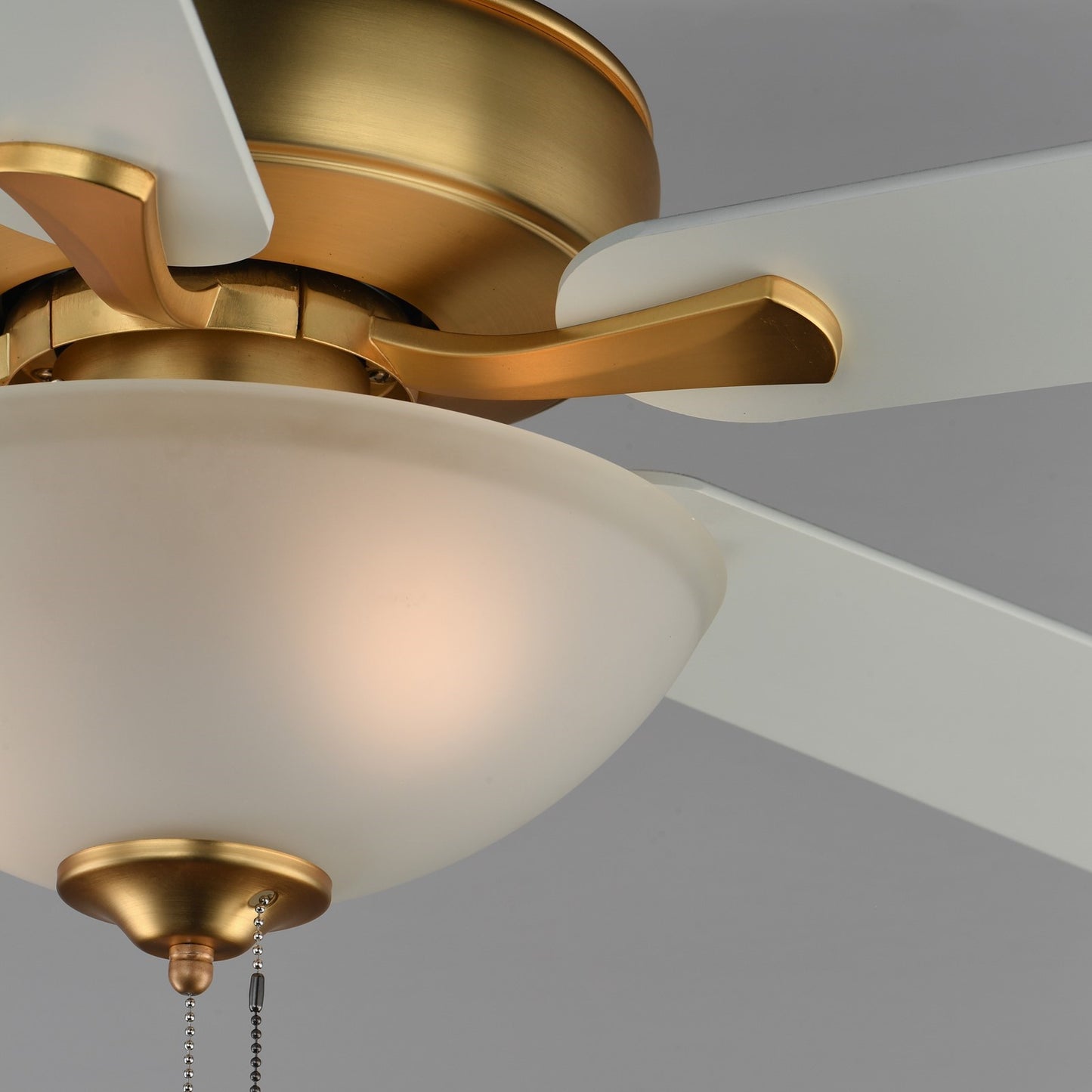 Maxim Lighting Super-Max 2Lt 20" Indoor Ceiling Fan, Brass/White