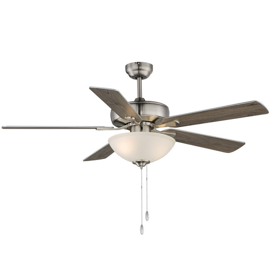 Maxim Lighting Super-Max 2Lt 20" Indoor Ceiling Fan, Nickel/White