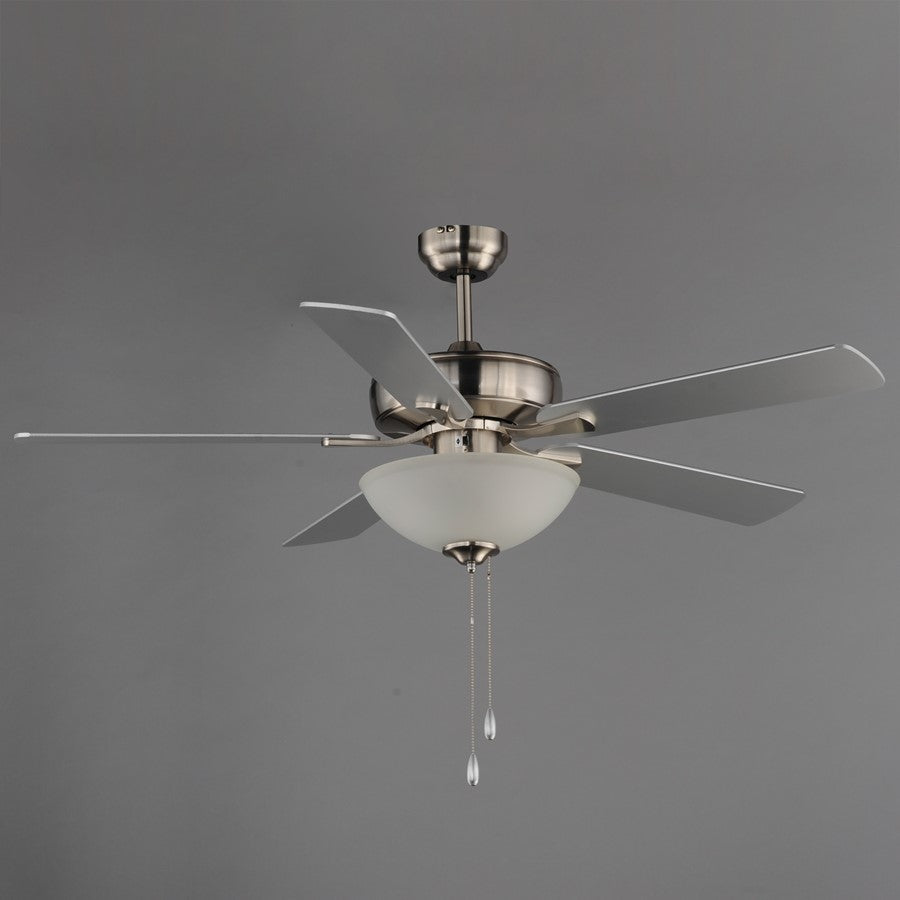 Maxim Lighting Super-Max 2Lt 20" Indoor Ceiling Fan, Nickel/White