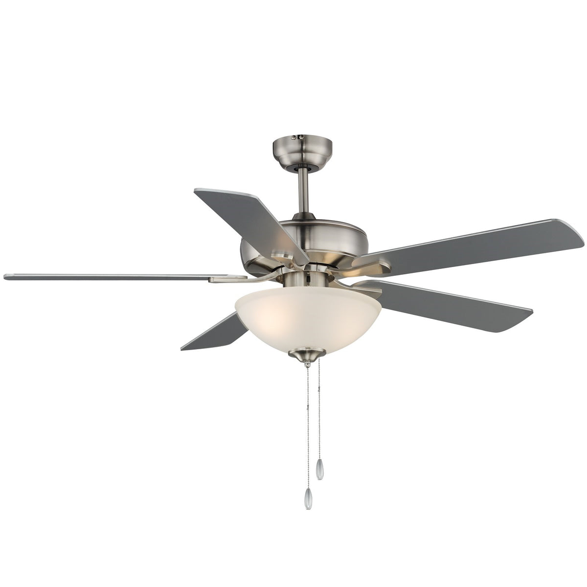 Maxim Lighting Super-Max 2Lt 20" Indoor Ceiling Fan, Nickel/White