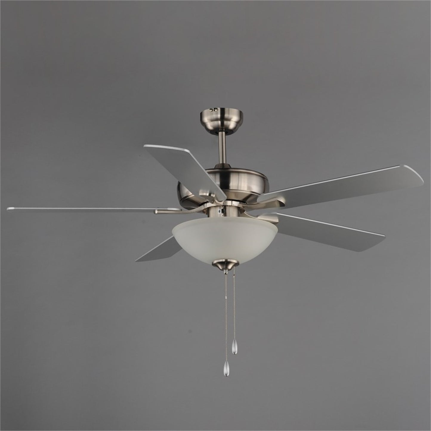Maxim Lighting Super-Max 2Lt 20" Indoor Ceiling Fan, Nickel/White