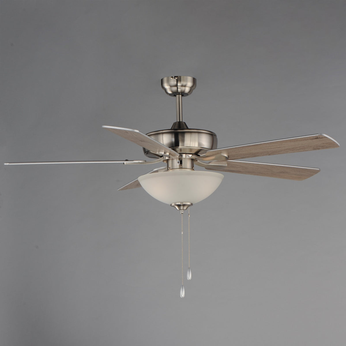 Maxim Lighting Super-Max 2Lt 20" Indoor Ceiling Fan, Nickel/White