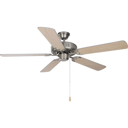 Maxim Lighting Basic-Max 52" Ceiling Fan, Nickel/Silver/Maple