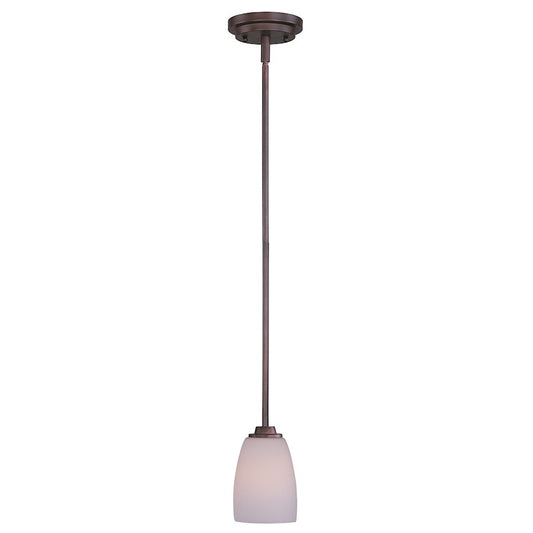 Maxim Lighting Rocco 1 Light Mini Pendant, Oil Rubbed Bronze/White