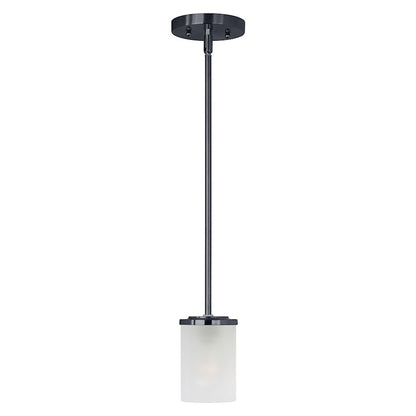 1 Light Mini Pendant, Black/Frosted