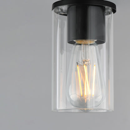 Maxim Lighting Lateral 1 Light 7" Single Pendant, Black/Clear