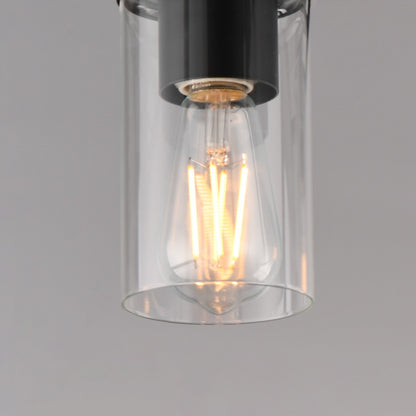 Maxim Lighting Lateral 1 Light 7" Single Pendant, Black/Clear