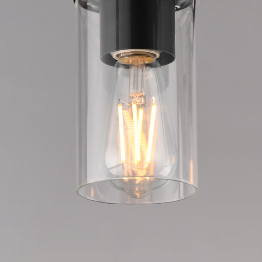 Maxim Lighting Lateral 1 Light 7" Single Pendant, Black/Clear