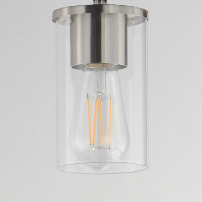 Maxim Lighting Lateral 1 Light 7" Single Pendant, Satin Nickel/Clear