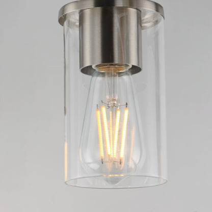 Maxim Lighting Lateral 1 Light 7" Single Pendant, Satin Nickel/Clear