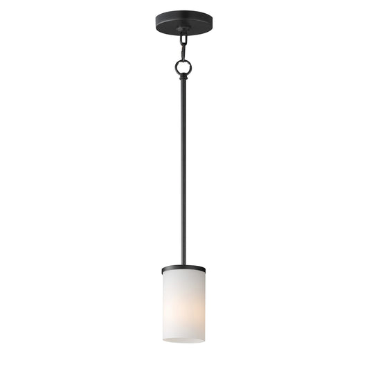Maxim Lighting Lateral 1 Light 7" Single Pendant, Black/Satin White