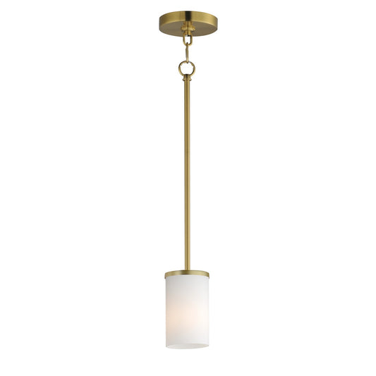 Maxim Lighting Lateral 1Lt 7" Single Pendant, Brass/White