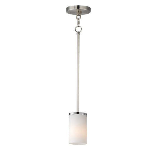Maxim Lighting Lateral 1Lt 7" Single Pendant, Nickel/White