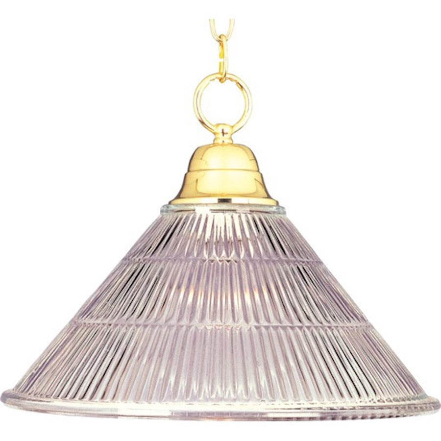 Maxim Lighting 1-Light Invert Bowl Pendant Polished Brass