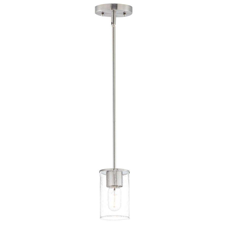 Maxim Lighting Sleek 1 Light Mini Pendant, Satin Nickel