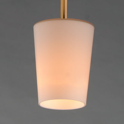 Maxim Lighting Durham 1Lt 10.5" Single Pendant, Aged Brass/White