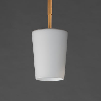 Maxim Lighting Durham 1Lt 10.5" Single Pendant, Aged Brass/White
