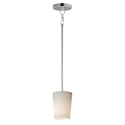 Maxim Lighting Durham 1Lt 10.5" Single Pendant, Polished Chrome/Wht