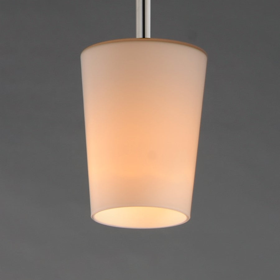 Maxim Lighting Durham 1Lt 10.5" Single Pendant, Polished Chrome/Wht