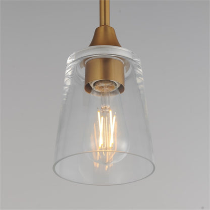 Maxim Lighting Hudson 1Lt 8" Mini Pendant, Natural Aged Brass/Clear