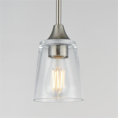 Maxim Lighting Hudson 1 Light 8" Mini Pendant, Satin Nickel/Clear