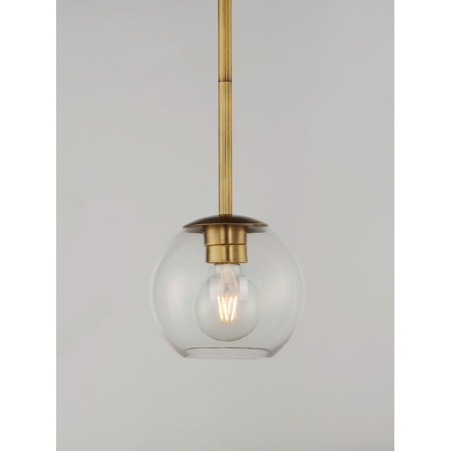 1 Light Mini Pendant, Natural Aged Brass