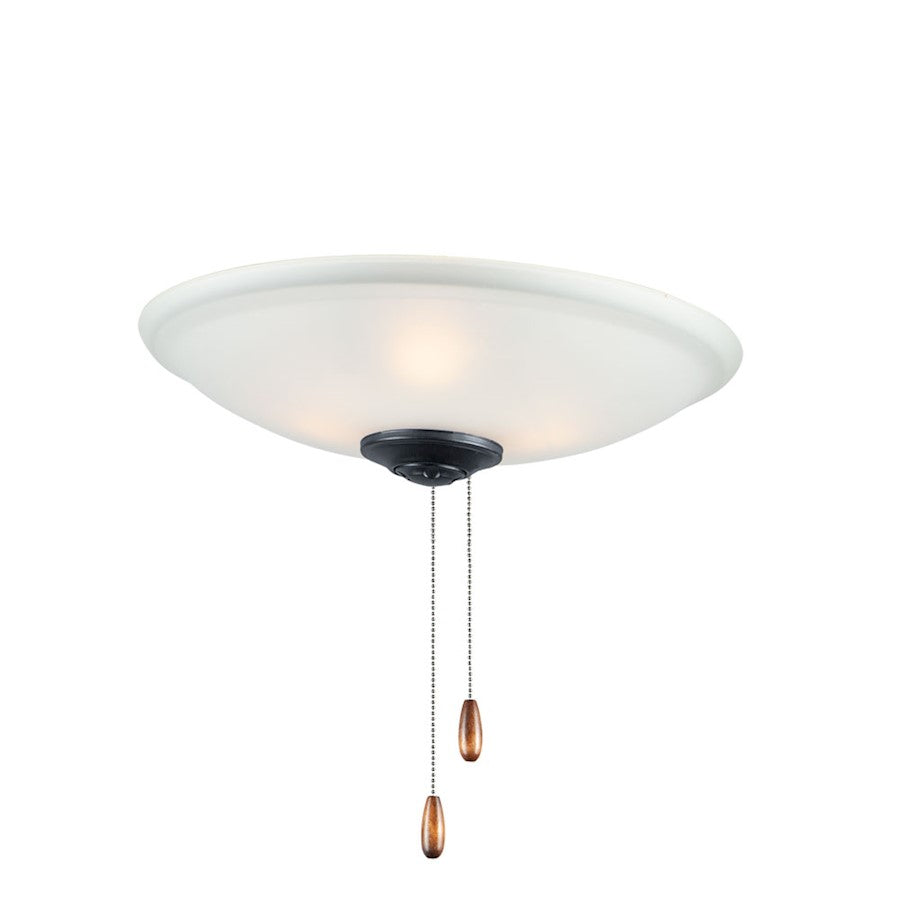 Maxim Lighting 3 Light Ceiling Fan Light Kit, Black/Frosted