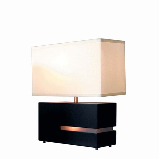 Nova California Zen 20in Table Lamp | Espresso Brushed Nickel and White Linen | Living Room & Bedroom | 3000lm 2700K Dimmable | Model 0284DC