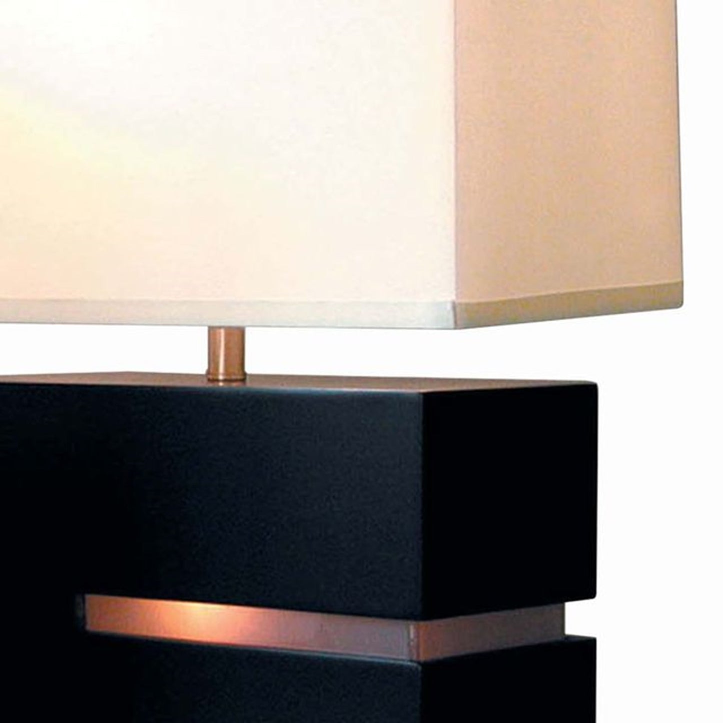 Nova California Zen 20in Table Lamp | Espresso Brushed Nickel and White Linen | Living Room & Bedroom | 3000lm 2700K Dimmable | Model 0284DC
