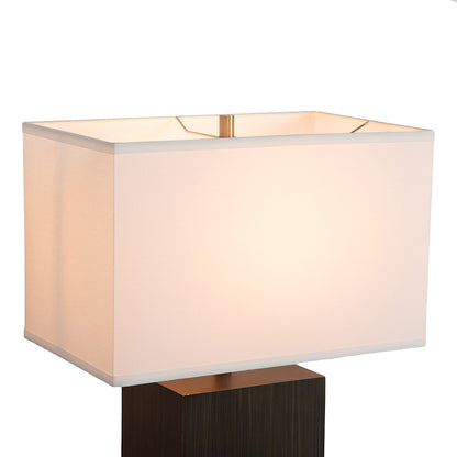 Nova California Zen Standing 2Lt 28" Table Lamp, Ebony/Brass/White