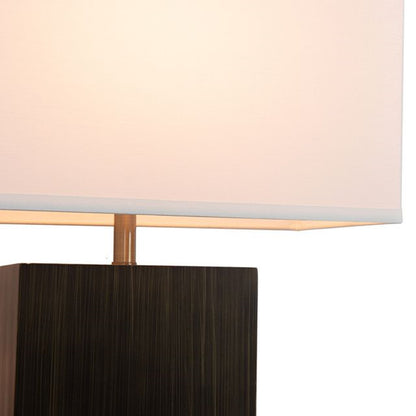 Nova California Zen 28in 2-Light Table Lamp | Modern Ebony and Weathered Brass | Living Room & Bedroom | 16 x 10 x 28 in | Model 100284BG