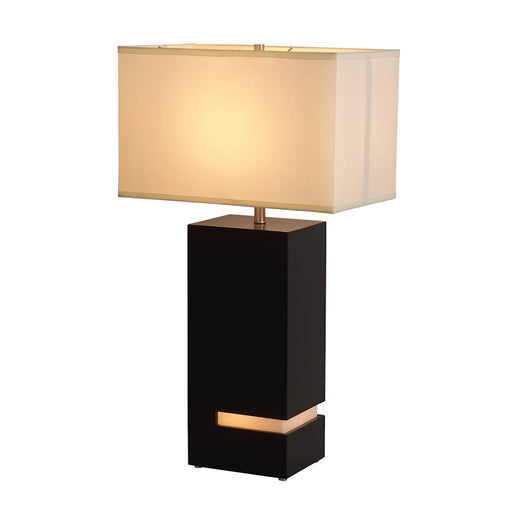 Nova California Zen Standing 2Lt Table Lamp, Espresso/Nickel/White - 100284DB