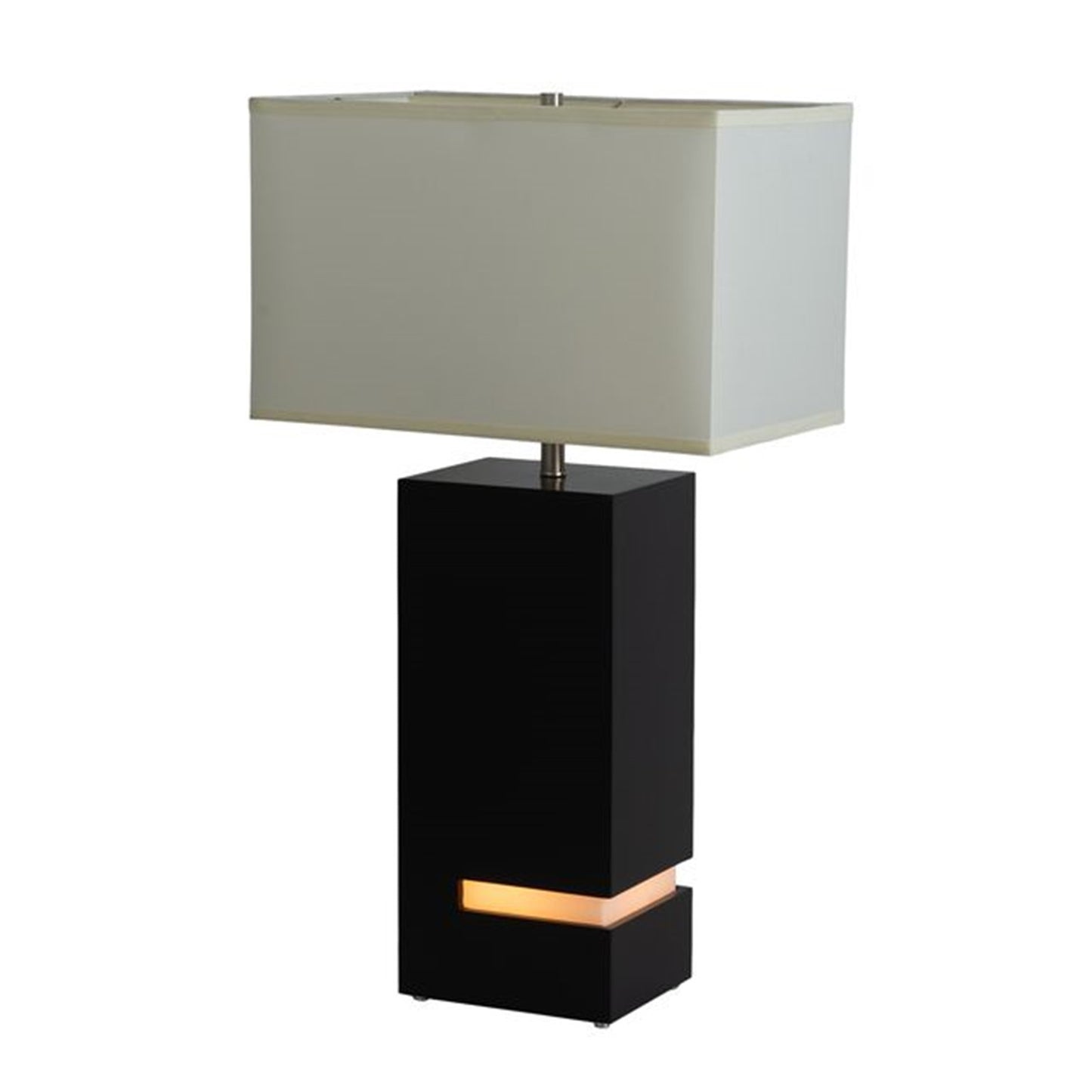 Nova California Zen Standing 2-Light Table Lamp | Modern Espresso and Brushed Nickel Wood | Living Room & Bedroom Ambient Light | Model 100284DB