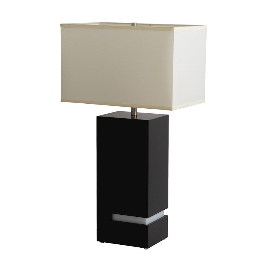 Nova California Zen Standing 2-Light Table Lamp | Modern Espresso and Brushed Nickel Wood | Living Room & Bedroom Ambient Light | Model 100284DB
