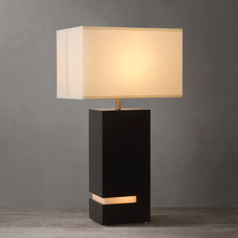 Nova California Zen Standing 2-Light Table Lamp | Modern Espresso and Brushed Nickel Wood | Living Room & Bedroom Ambient Light | Model 100284DB