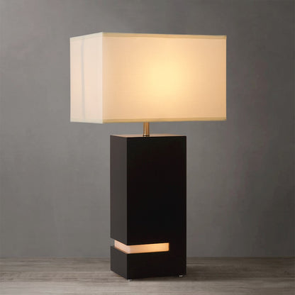 Nova California Zen Standing 2-Light Table Lamp | Modern Espresso and Brushed Nickel Wood | Living Room & Bedroom Ambient Light | Model 100284DB