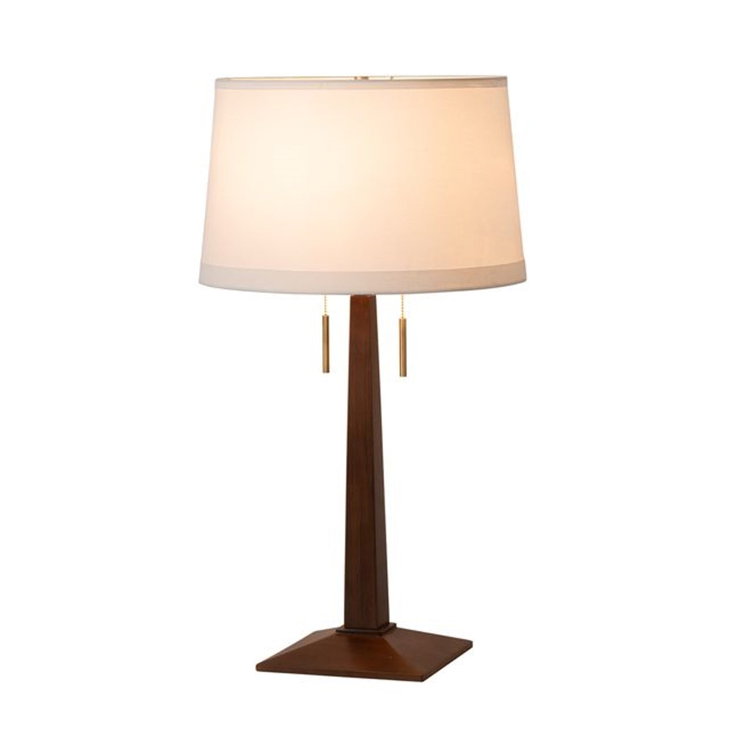 Nova California Taper 31in 1-Light Table Lamp | Mid-Century Dark Walnut Wood and Weathered Brass | Living Room & Bedroom | Model 1010251DW
