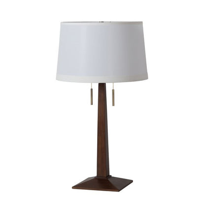 Nova California Taper 31in 1-Light Table Lamp | Mid-Century Dark Walnut Wood and Weathered Brass | Living Room & Bedroom | Model 1010251DW