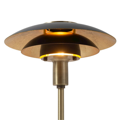 Nova California Rancho Mirage 16in 1-Light Table Lamp | Mid-Century Modern Matte Black and Weathered Brass Steel | Living Room & | Model 1010824MB