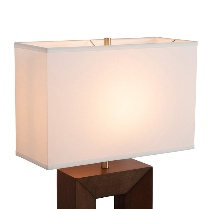 Nova California Julie Standing 1Lt Table Lamp, Walnut/Brass/White