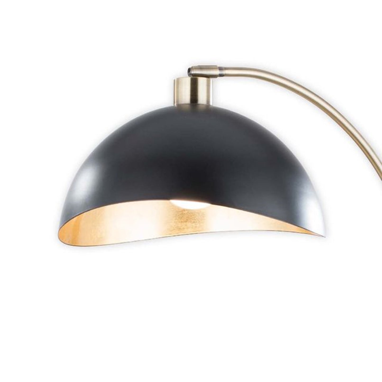 Nova California Luna Bella 25in Table Lamp | Mid-Century Modern Weathered Brass and Matte Black Metal with Gold Leaf | Living Room | Model 1011017WB