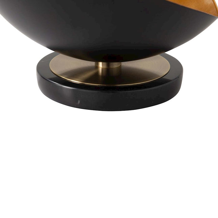 Nova California Luna Bella 1 Light Table Lamp, Black/Black/Gold/Leaf