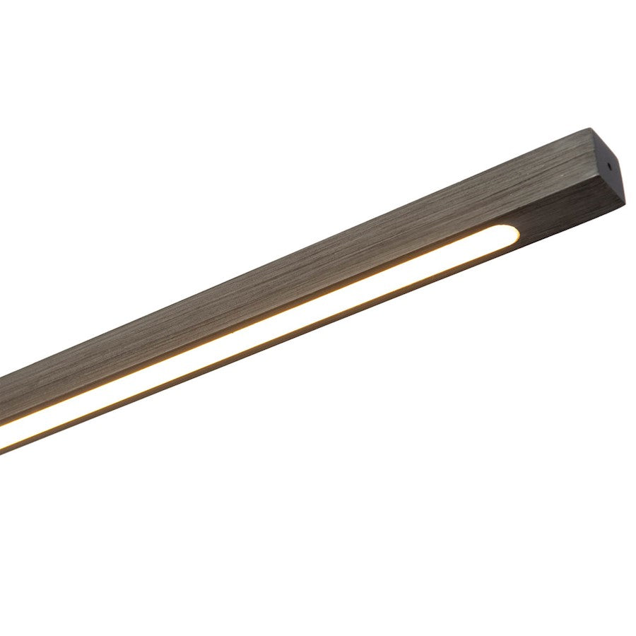 Nova California Port 35in Table Lamp | Contemporary Charcoal Wood and Satin Nickel | Living Room & Bedroom | 2400 Lumens, 2700K | Model 1011572CG