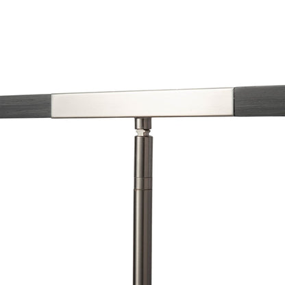 Nova California Port 35in Table Lamp | Contemporary Charcoal Wood and Satin Nickel | Living Room & Bedroom | 2400 Lumens, 2700K | Model 1011572CG