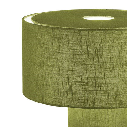 Nova California Moonlight 17in Table Lamp | Contemporary Avocado Linen Shade | Bedroom & Living Room | 1500 Lumens, Dimmable | Model 1019594AV