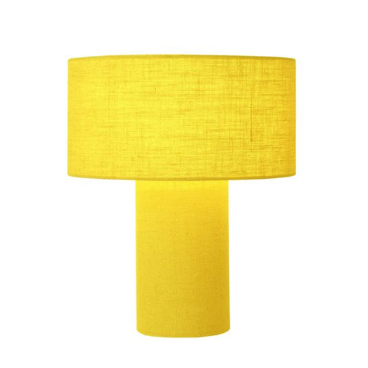 Nova California Moonlight 17in Table Lamp | Contemporary Mustard Linen Shade | Bedroom & Living Room | 1500 Lumens, Dimmable | Model 1019594MU