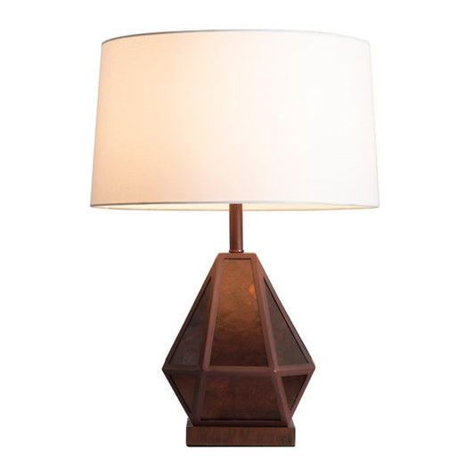 Nova California Mica 22in Table Lamp | Transitional Bronze and Amber Mica Mineral | Living Room & Bedroom Nightstand | 16 x 16 x 26 in | Model 107723