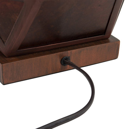 Nova California Mica 22in Table Lamp | Transitional Bronze and Amber Mica Mineral | Living Room & Bedroom Nightstand | 16 x 16 x 26 in | Model 107723