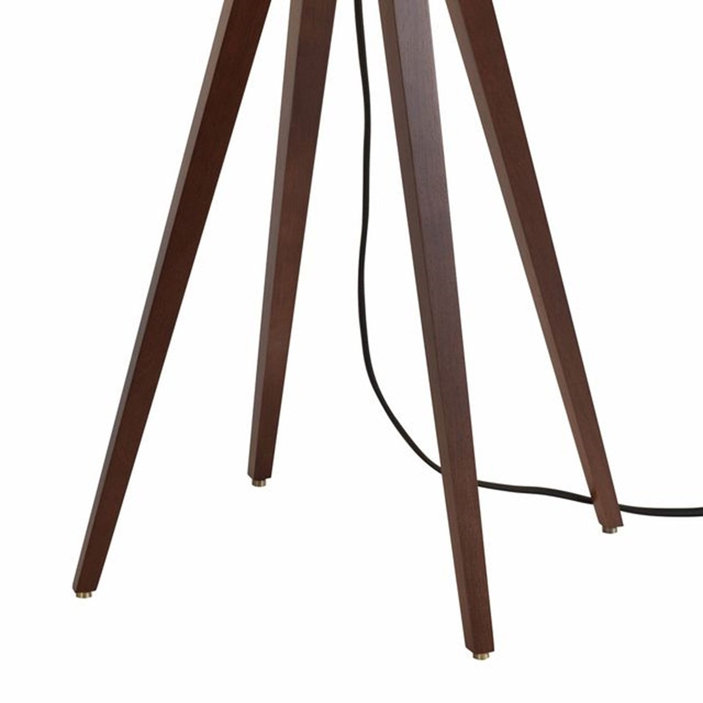 Nova California Quattro 31in 1-Light Table Lamp | Mid-Century Dark Walnut and Weathered Brass | Living Room & Bedroom | Model 10859DB