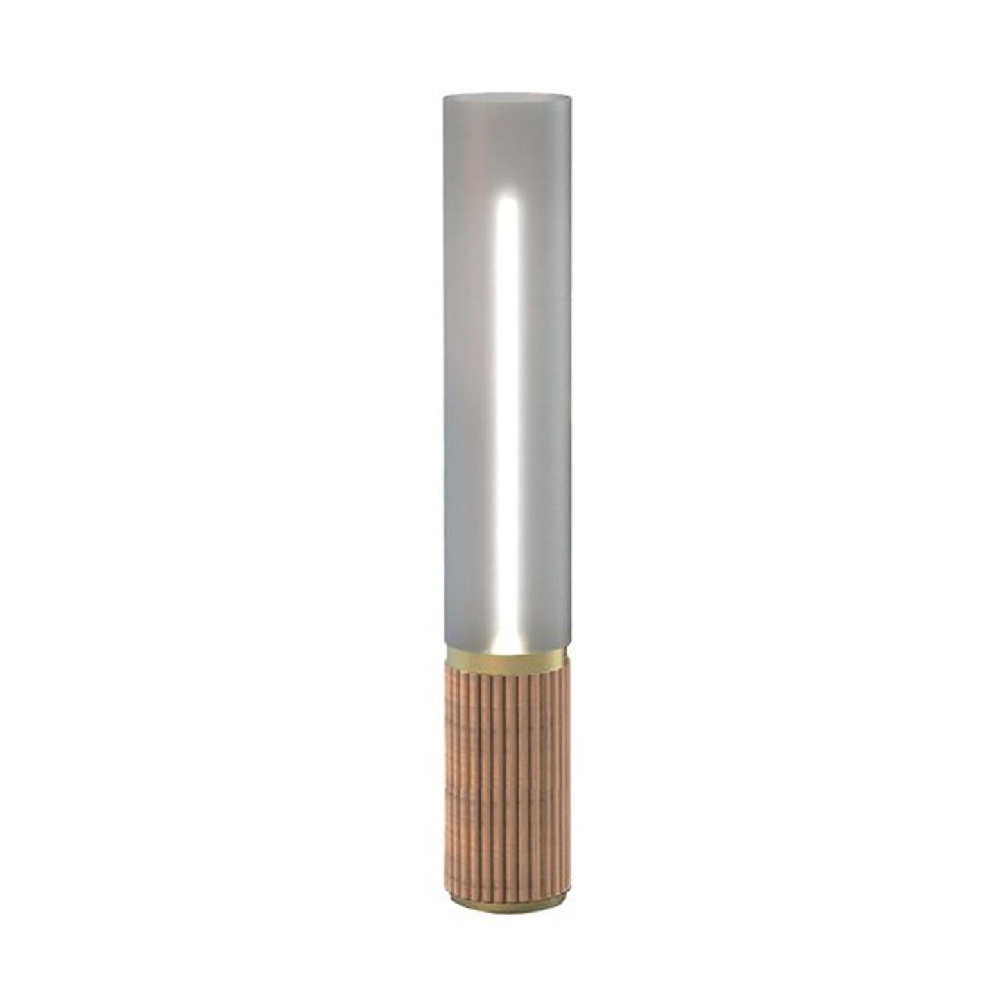Nova California Tambo Cylindro 29in 1-Light Table Lamp | Mid-Century Natural Ash and White Acrylic | Bedroom & Living Room | Model 1110800ASH